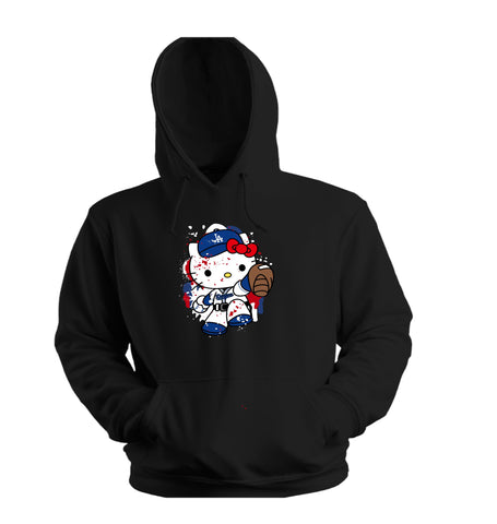 Hello Kitty Dodgers Drip Black Hoodie